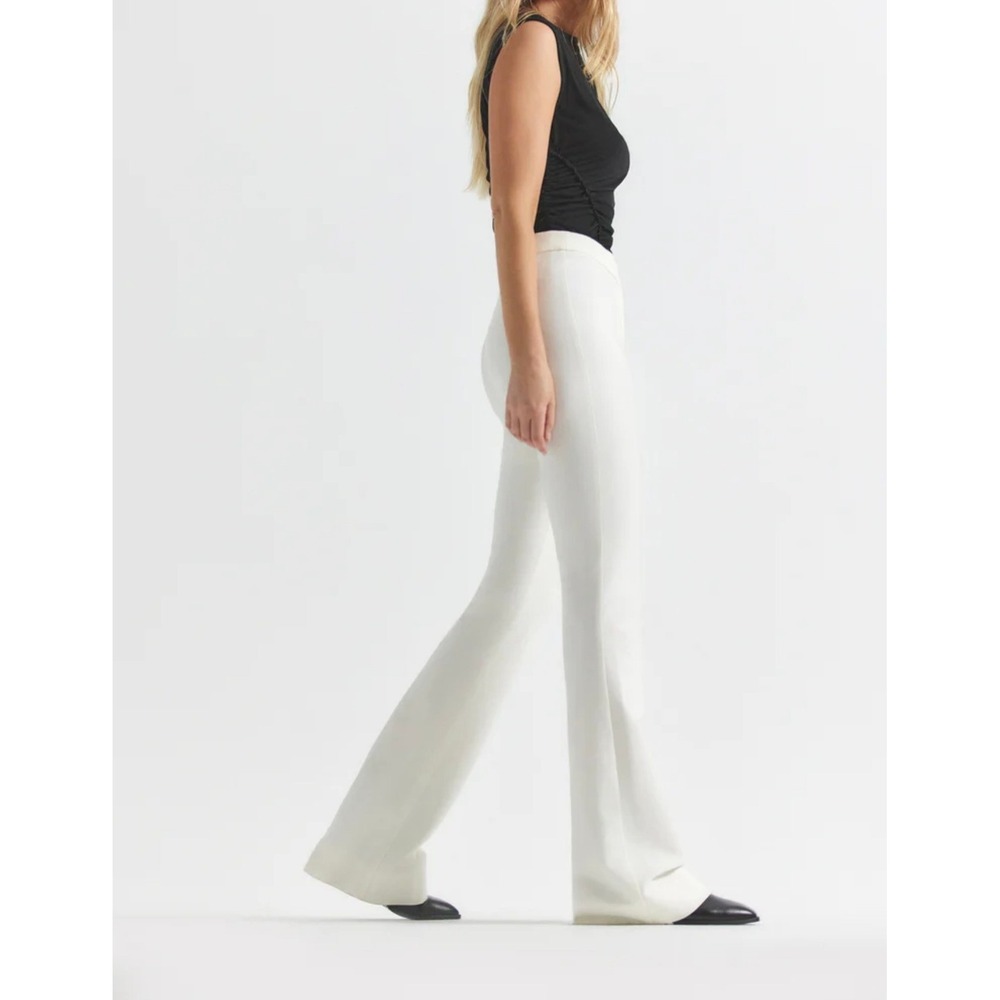 Derek Lam 10 Crosby Pants Flare Trouser Womens 8 Soft White High Rise Cotton‎